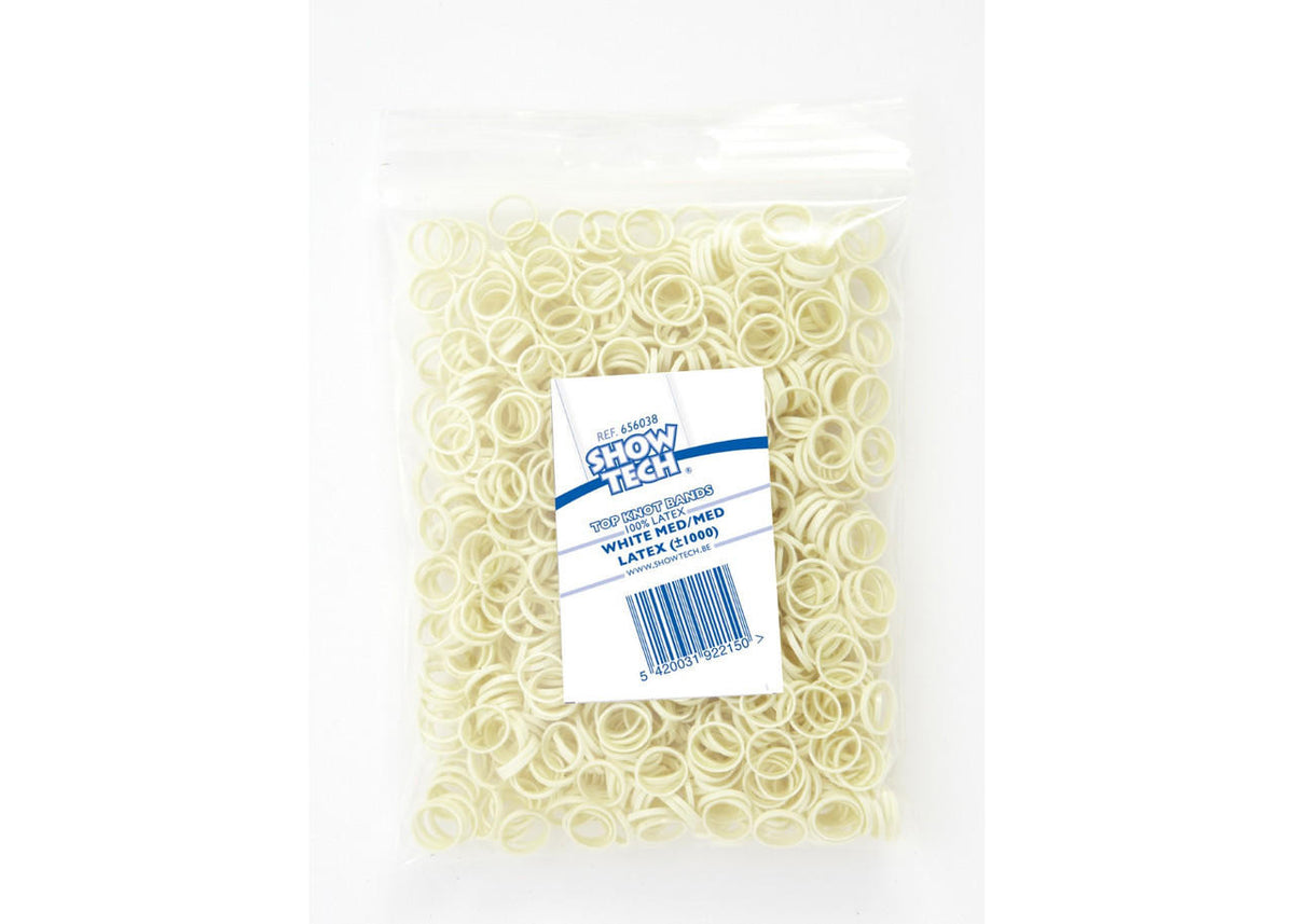 Show Tech Latex Bands – 1000 pcs Wrapping Bands (Red, White, Black & Multicolour)