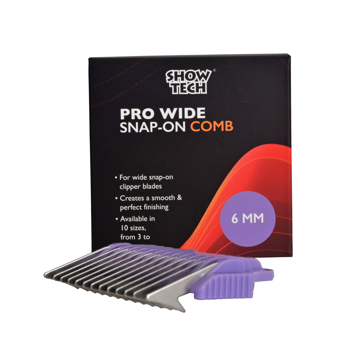 Show Tech Pro Wide SS Snap on Comb 6 mm - Snap on Comb