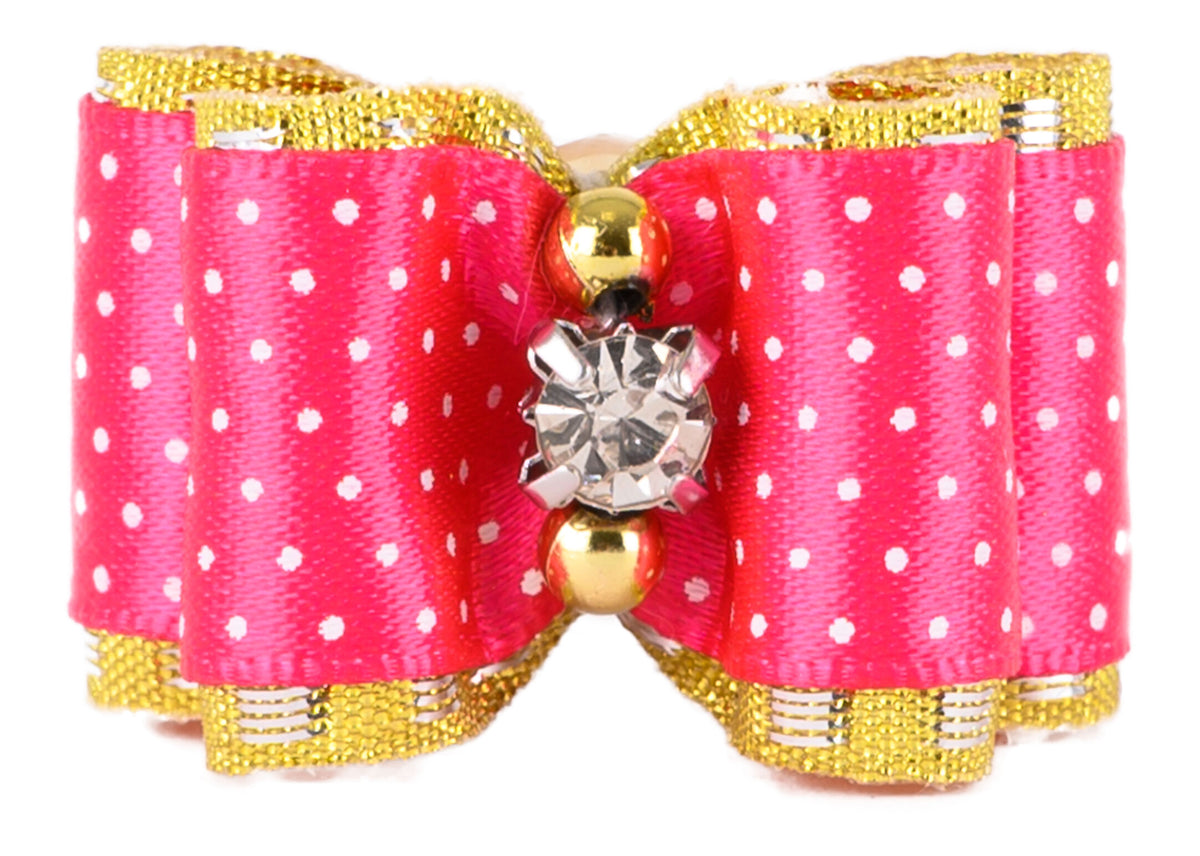 Show Tech Fancy Polka Dot Bows with Elastic 50 pcs Bows