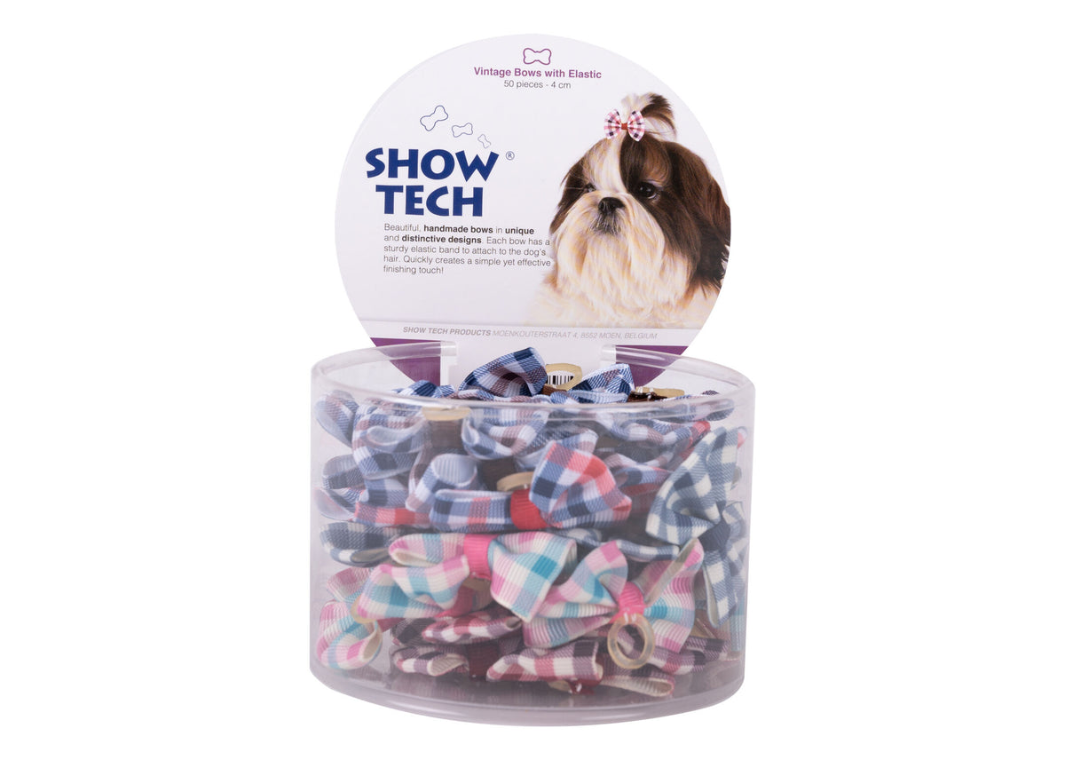 Show Tech Vintage Bows with Elastic 50 pcs Bows