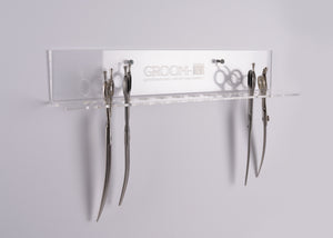 Groom-X Wall Mounted Plexi Scissor Holder for 12 Scissors