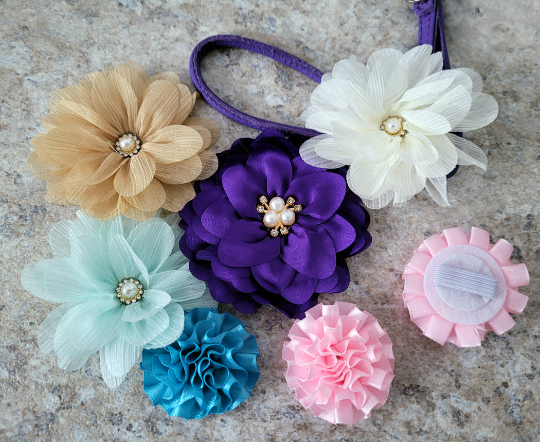 Pet Flower-Collar Slidable Pet Dog Collar Accessories