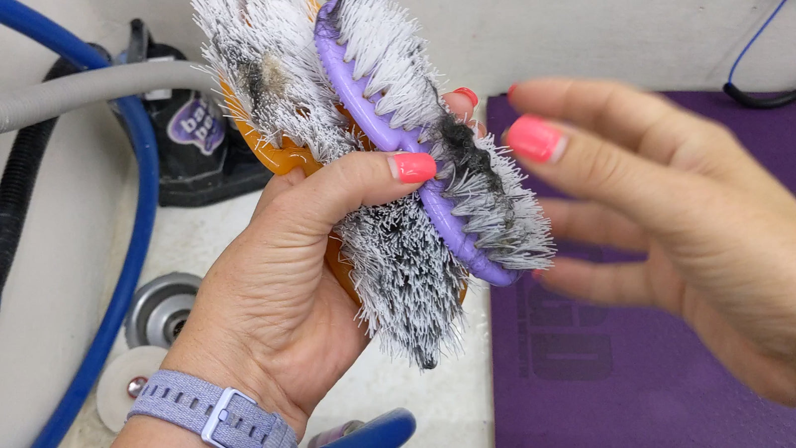 Yuppy Puppy Bathing Brush Large and Peanut Small Brush