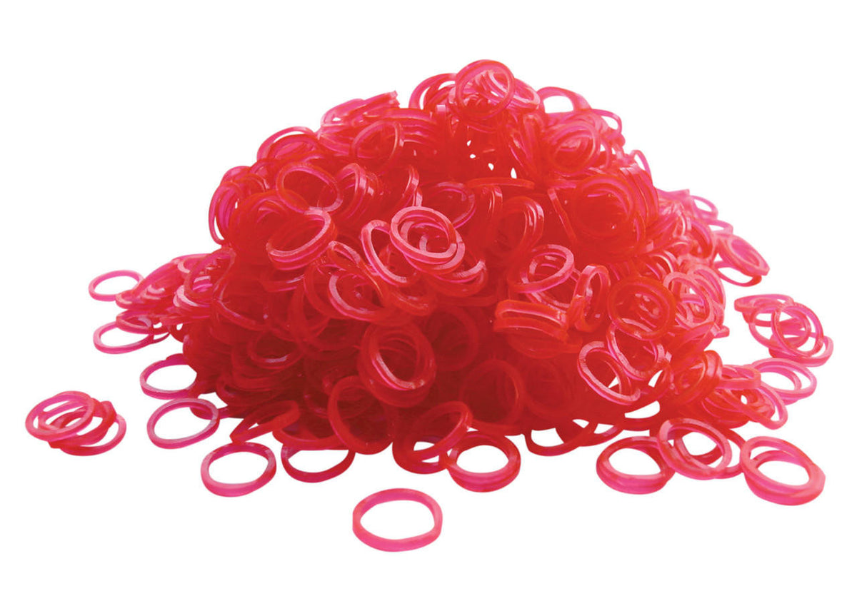 Show Tech Latex Bands – 1000 pcs Wrapping Bands (Red, White, Black &amp; Multicolour)