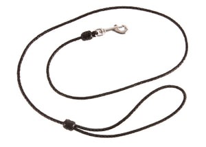 Dapper Dogs Leather Half Check Buffalo Plaited Black Leather Collar