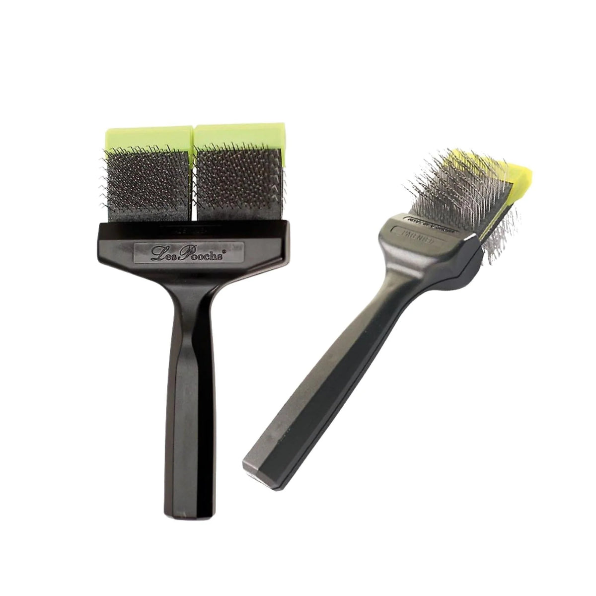 Les Poochs Medium Green Pro Brush (Medium/Medium)