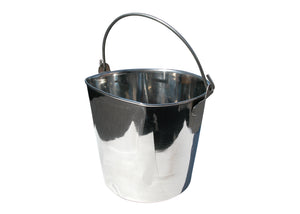 Show Tech Pail with One Flat Side