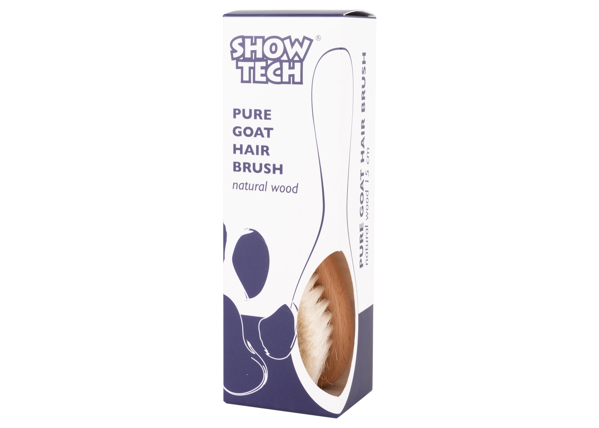 Show Tech Pure Goat Hair Brush Natural Wood 15cm