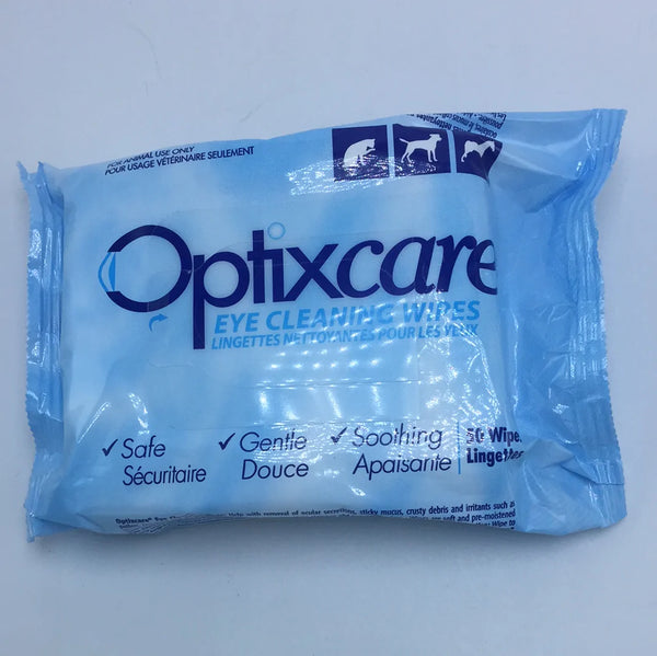 Optixcare dog top eye wipes