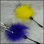 Natural Tinted Marabou Feathers Sparkle Mylar in the Centre